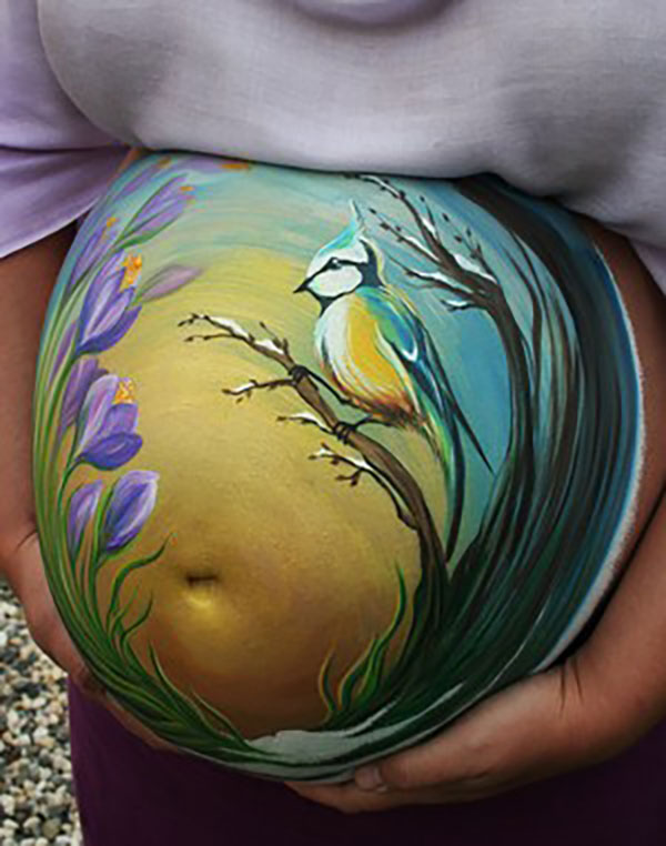 نقاشی روی شکم در بارداری