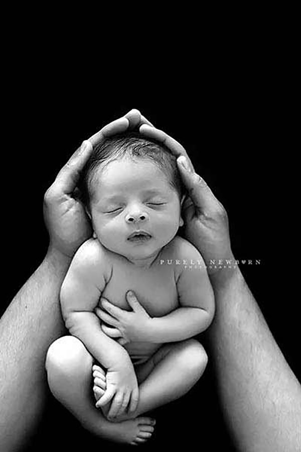 ایده عکس نوزاد با پدر